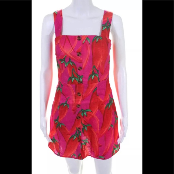 NWT! FARM RIO Red Pepper Mini Dress XS - Picture 1 of 7